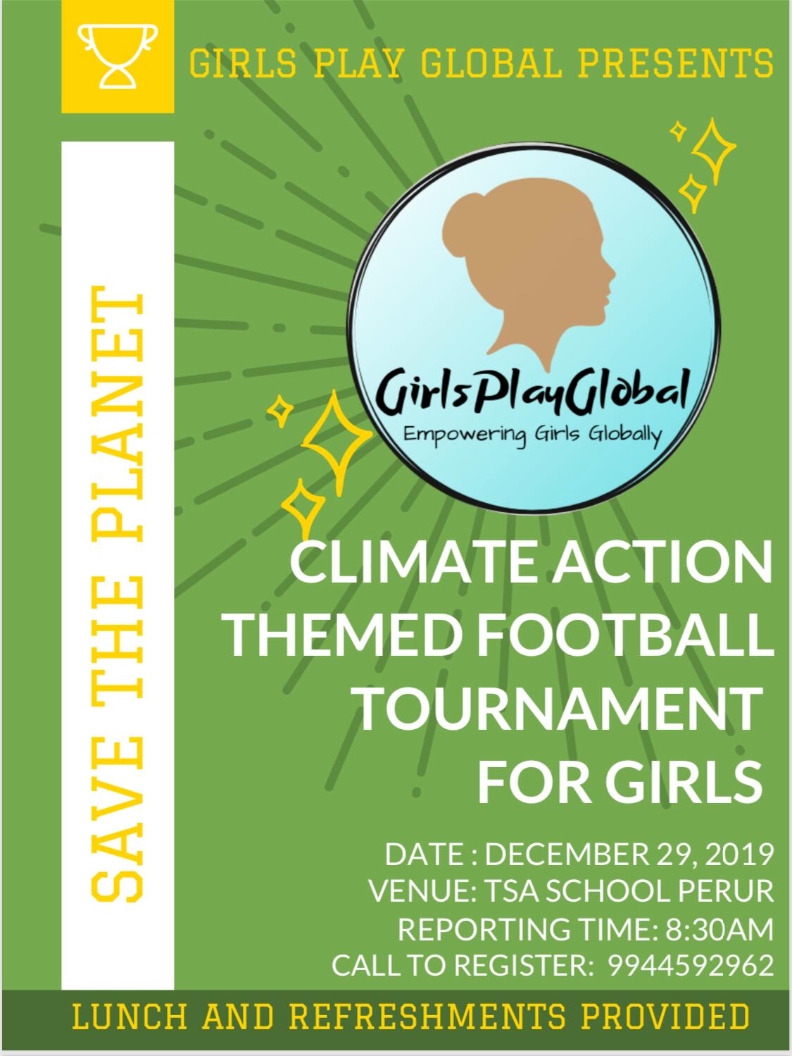 Climate Action Themed Football Tournament For Girls